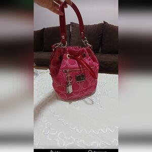 Coach Pink Bucket Bag
